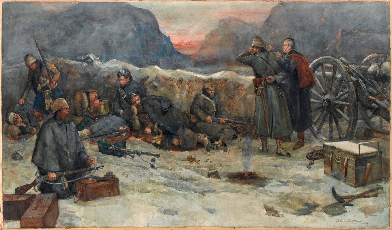 Les Gordon Highlanders : Aube dans les tranchées - William Skeoch Cumming