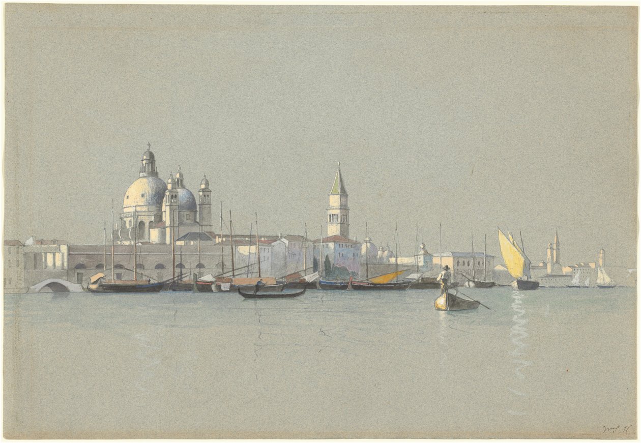 Vue sur le canal de la Giudecca, en direction de la Salute et du Campanile de Saint-Marc - William Stanley Haseltine