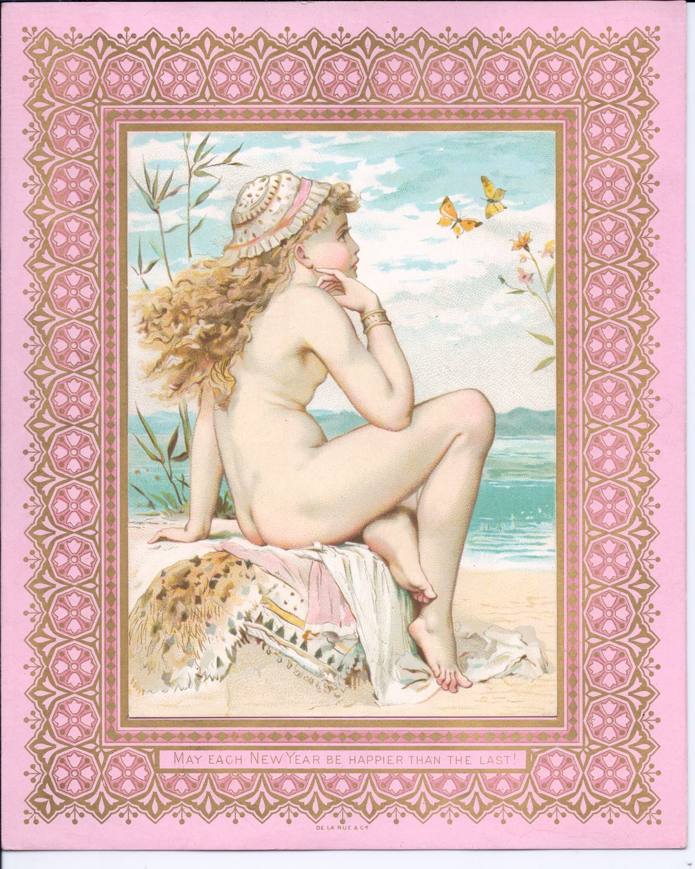 Carte de Nouvel An victorienne d