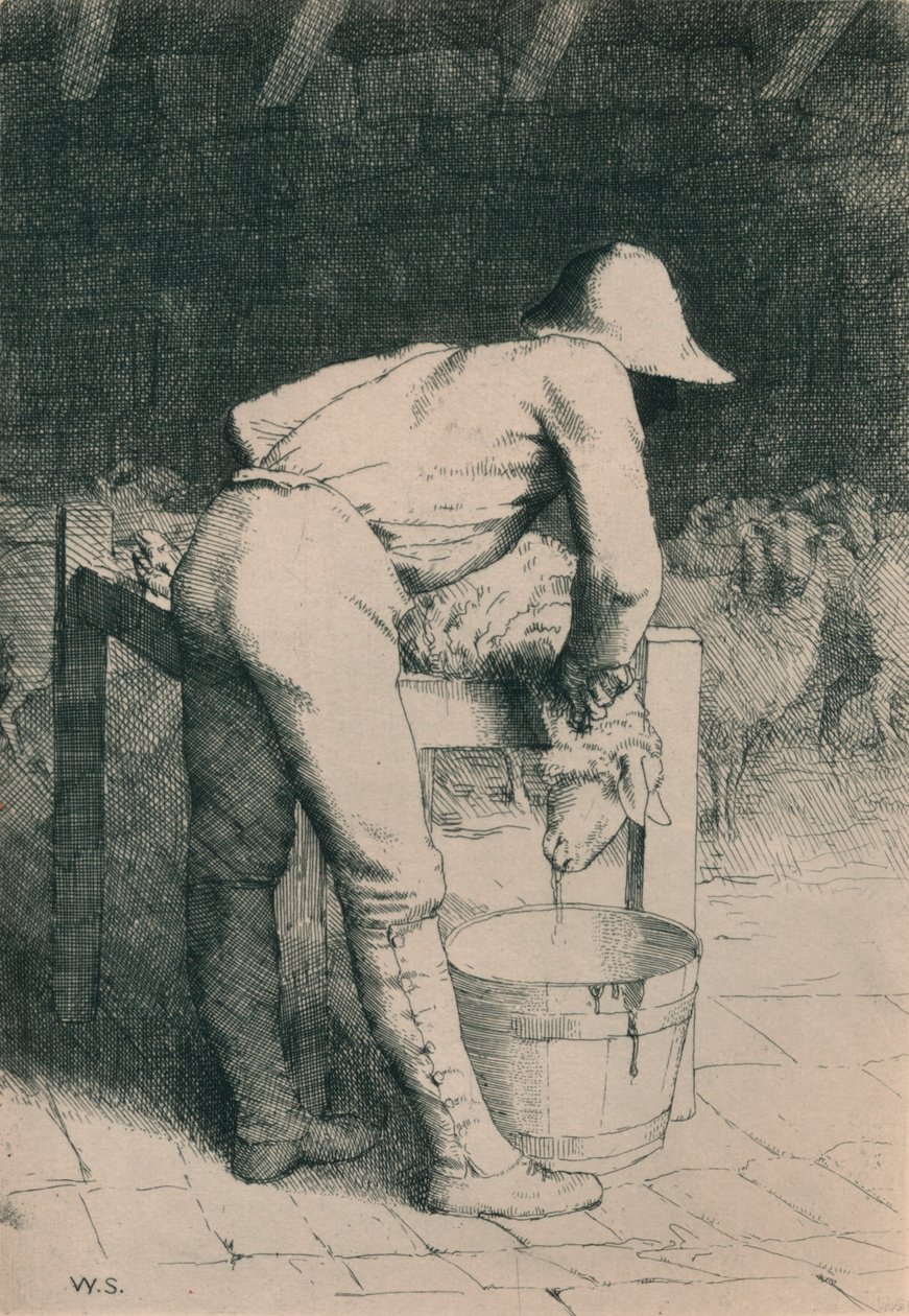 Le boucher et le mouton, vers 1916 - William Strang