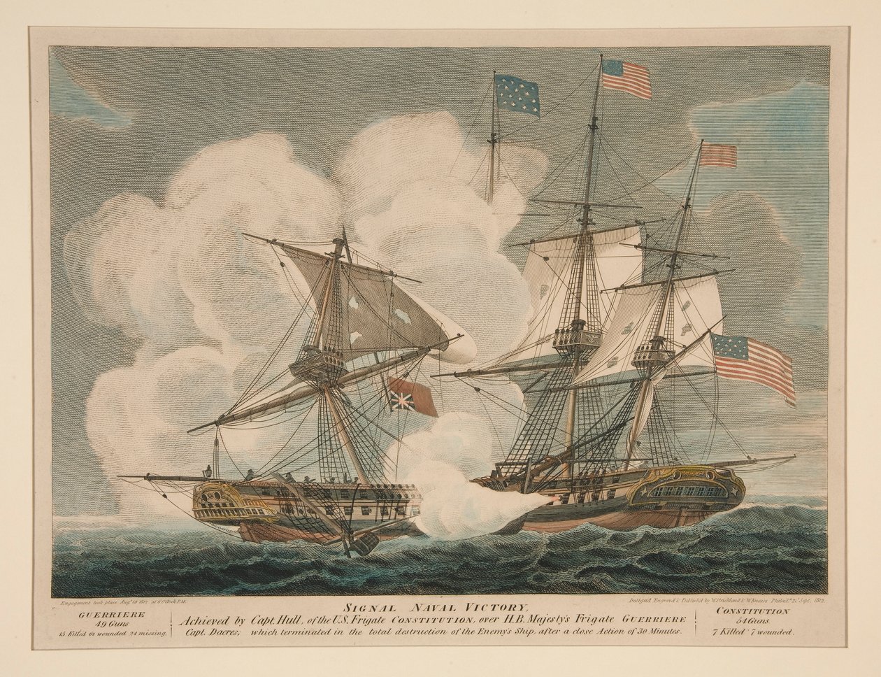 Victoire navale signalée, Constitution et Guerrière - William Strickland