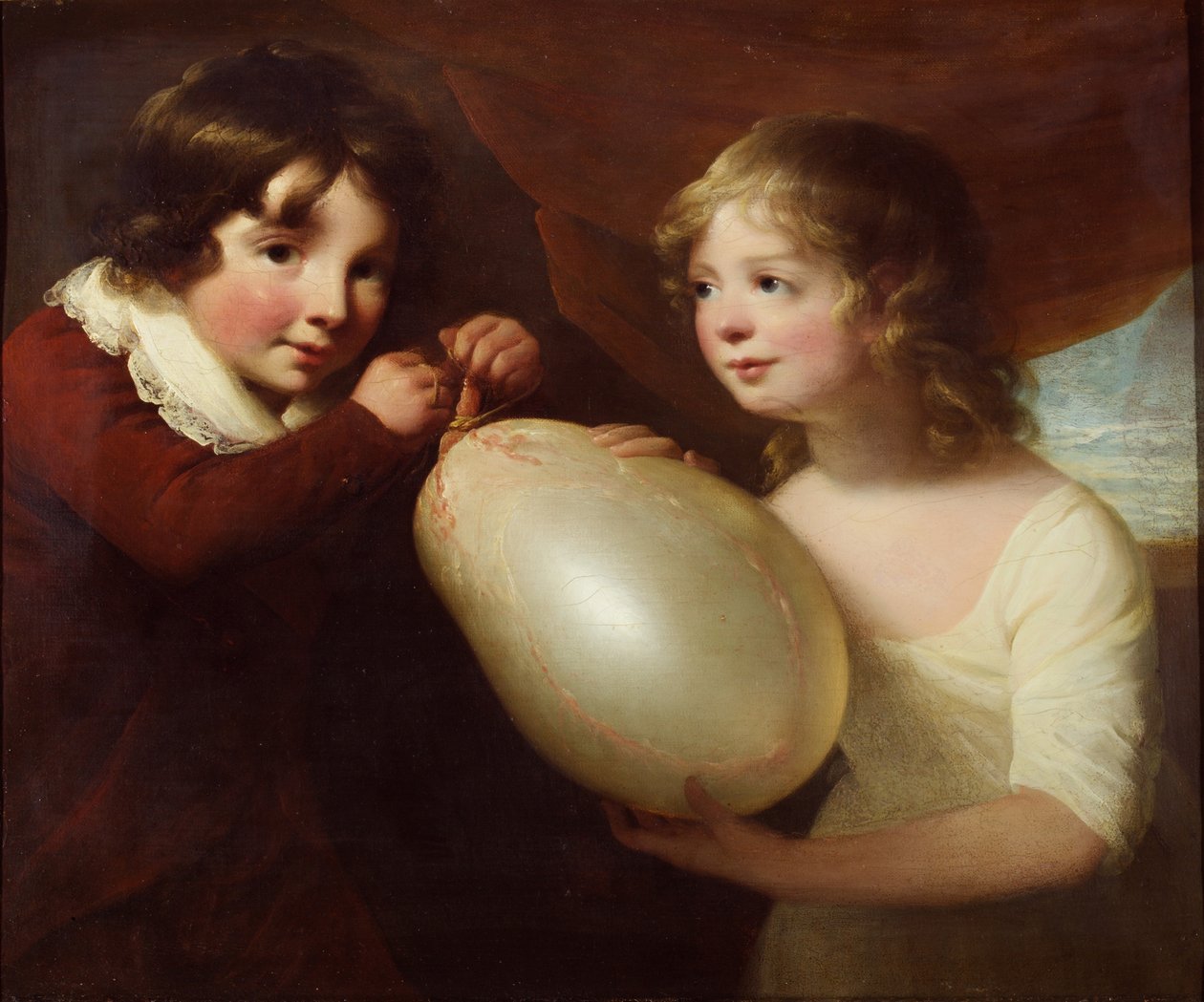 Deux enfants avec une vessie de porc - William Tate