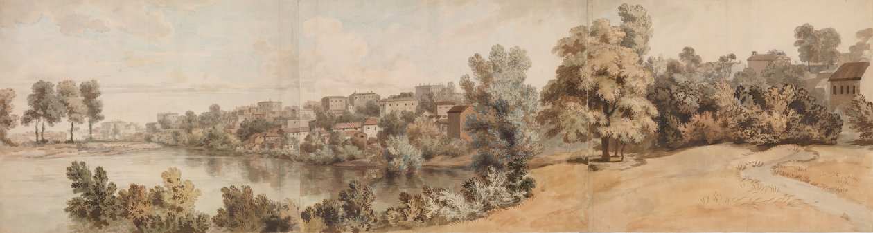 Paysage fluvial italianisant, 1750-60 - William Taverner