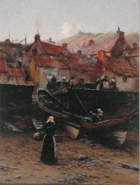 Quai à Staithes, Yorkshire - William Teulon Blandford Fletcher