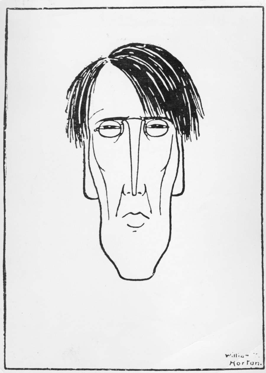 Caricature de W.B. Yeats, 1898 - William Thomas Horton