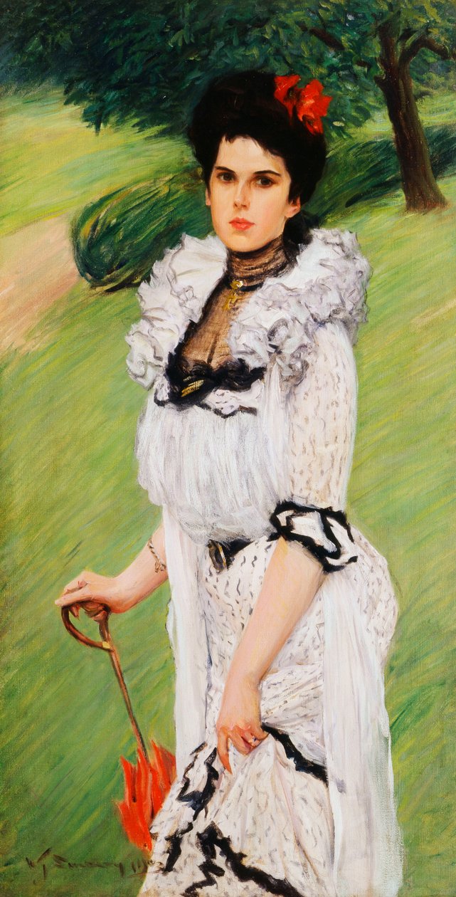 La robe blanche - Portrait d