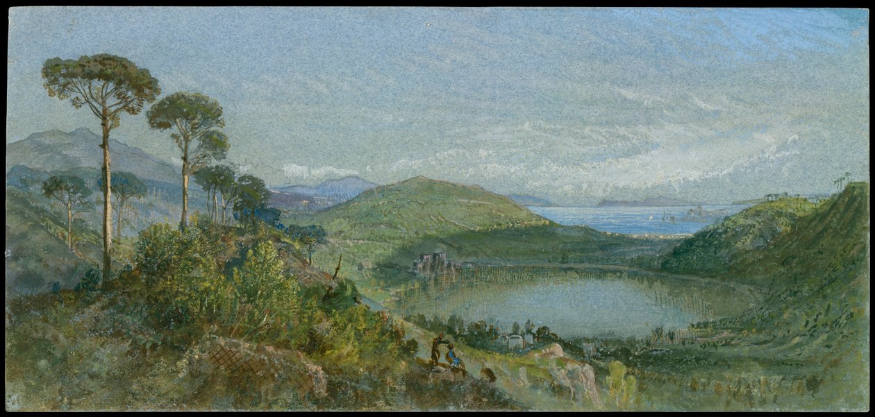 Lago Avernus, vers 1867-70 (aquarelle) - William Trost Richards