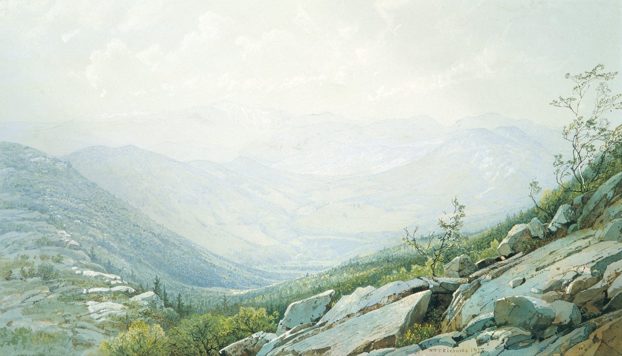 La chaîne du mont Washington, vue du mont Kearsarge - William Trost Richards