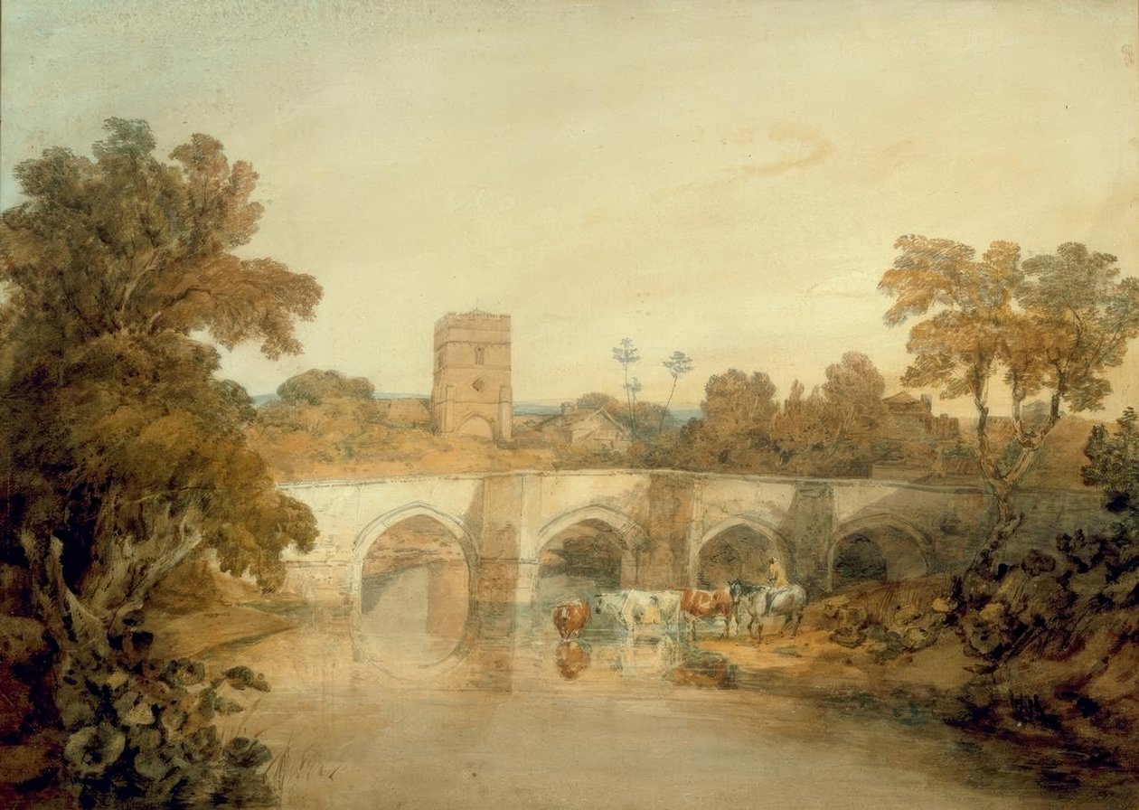 Bromfield sur la rivière Onny, près de Ludlow, Shropshire - Joseph Mallord William Turner