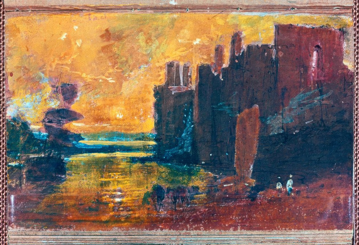 Château de Caernarfon au lever du soleil - Joseph Mallord William Turner