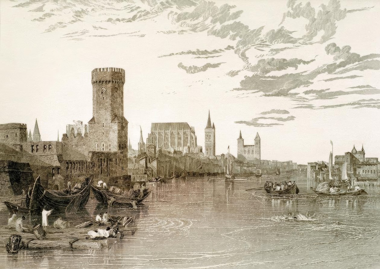 Cologne vue du fleuve - Joseph Mallord William Turner
