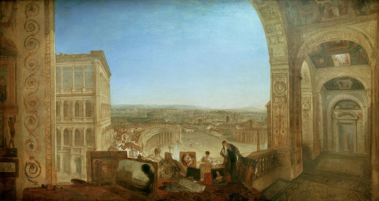 Rome, depuis le Vatican. Raphaël accompagné par La Fornarina - Joseph Mallord William Turner