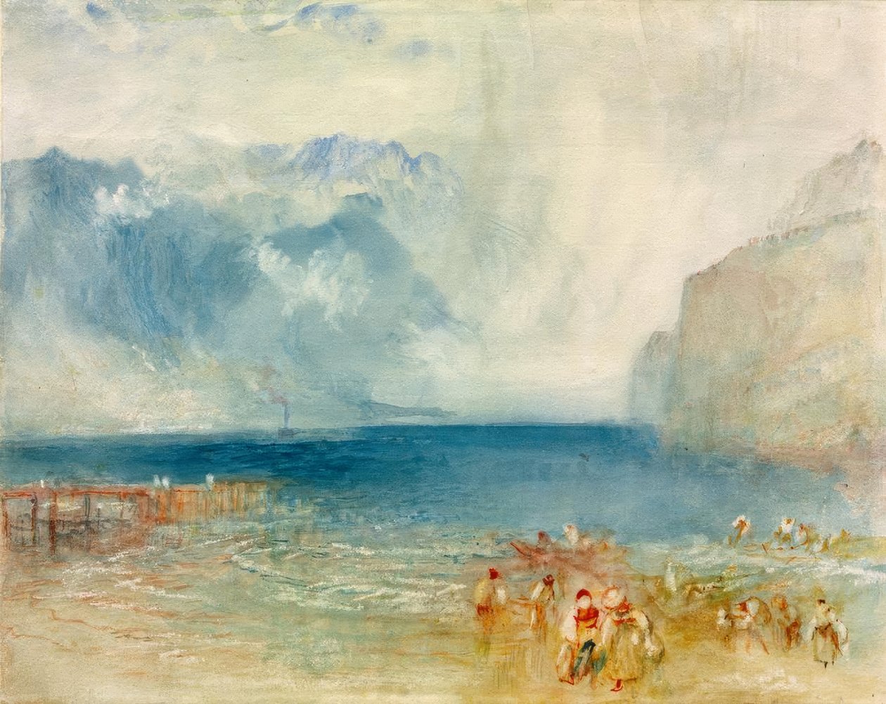 Le premier bateau à vapeur sur le lac des Quatre-Cantons - Joseph Mallord William Turner