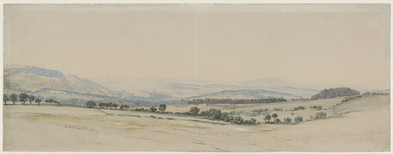 Paysage vallonné en Northumberland - William Turner of Oxford
