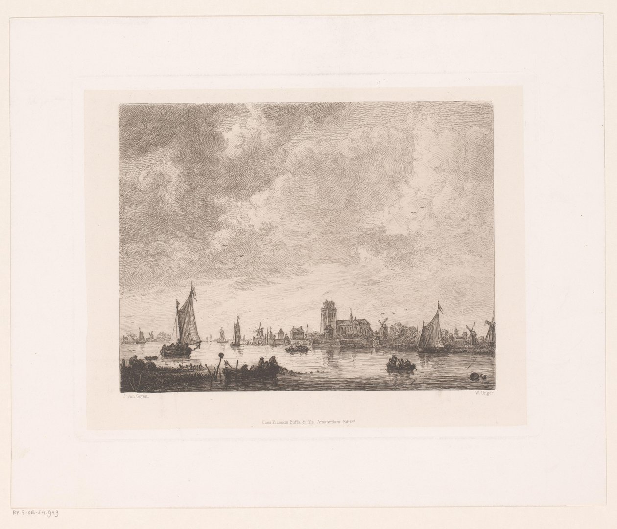 Vue sur la Merwede devant Dordrecht - William Unger