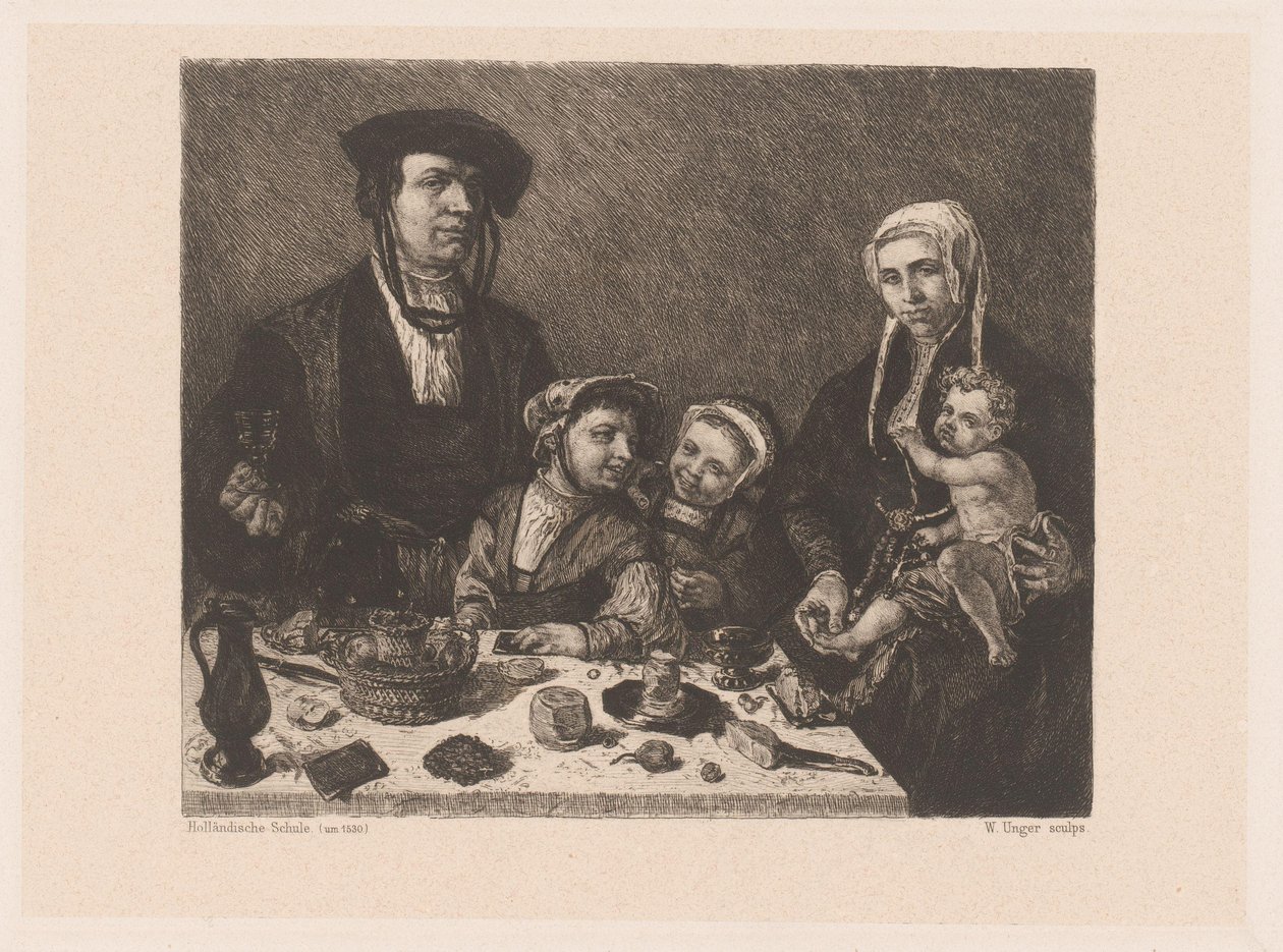 Portrait de Pieter Jan Foppesz. et Alijdt van Beresteyn avec leurs enfants - William Unger