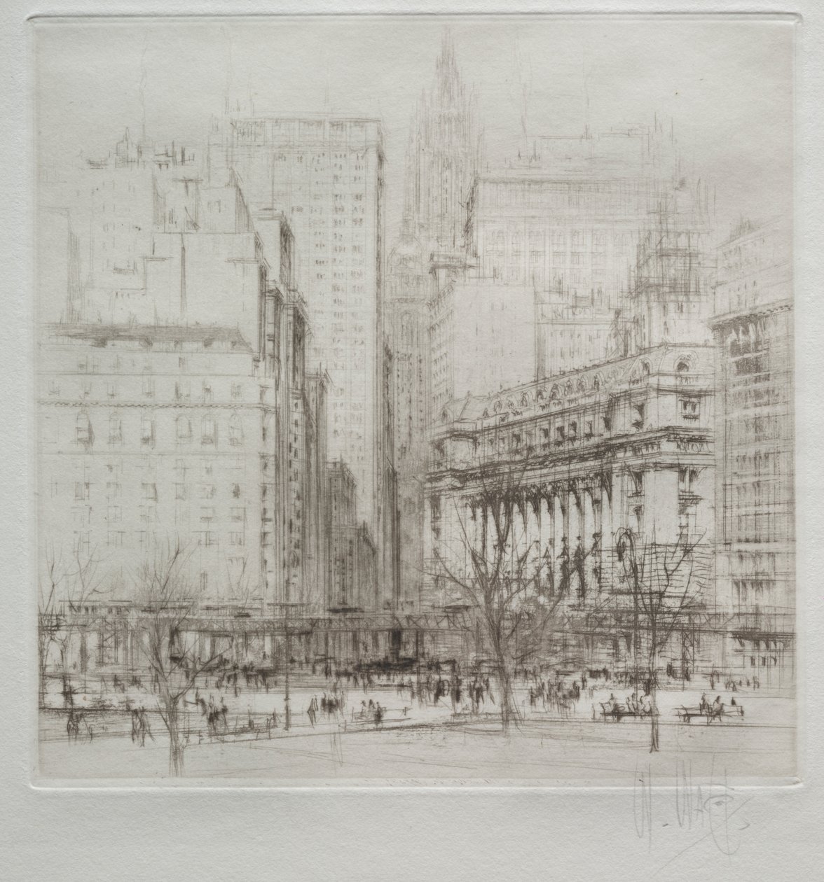 New York City : Battery Place - William Walcot