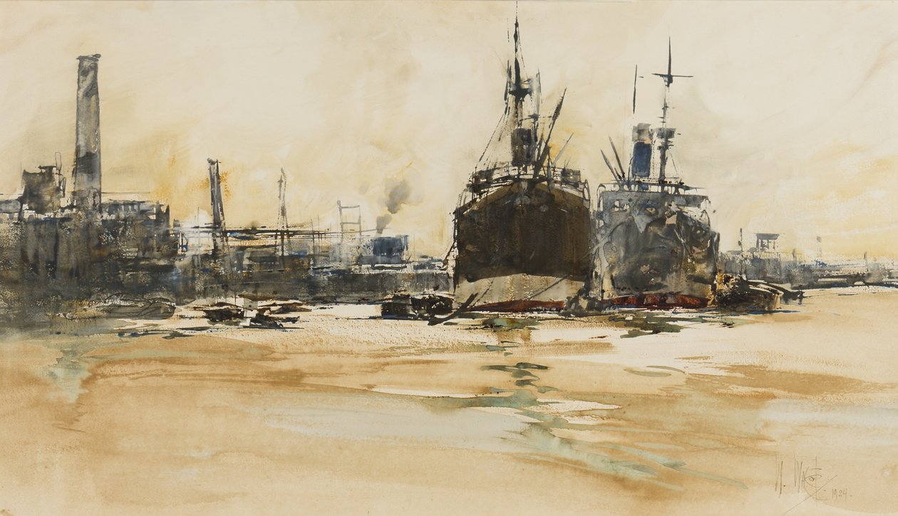 Le bassin de Londres, 1924 - William Walcot