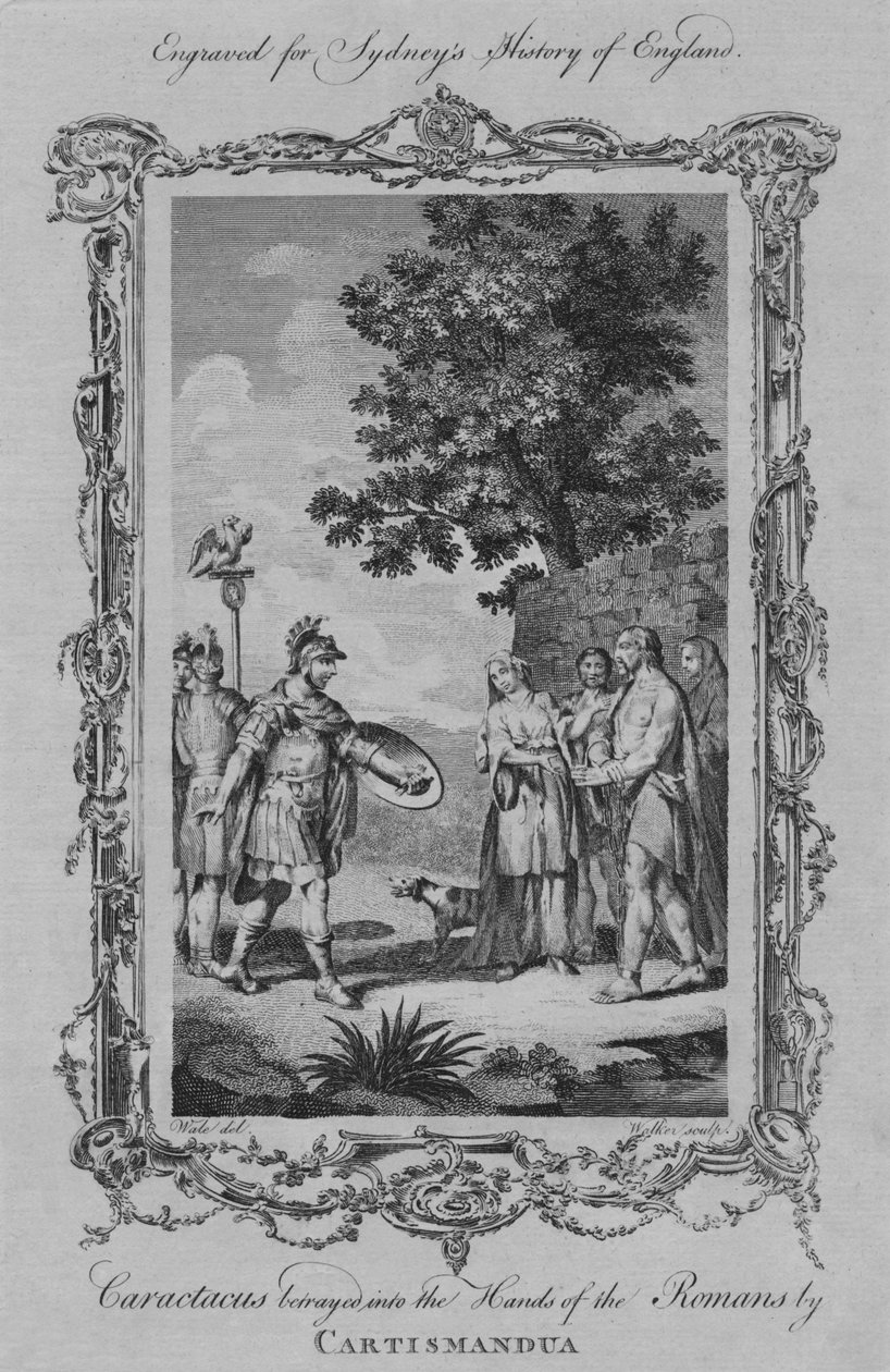 Caractacus trahi aux mains des Romains par Cartismandua, 1773 - William Walker