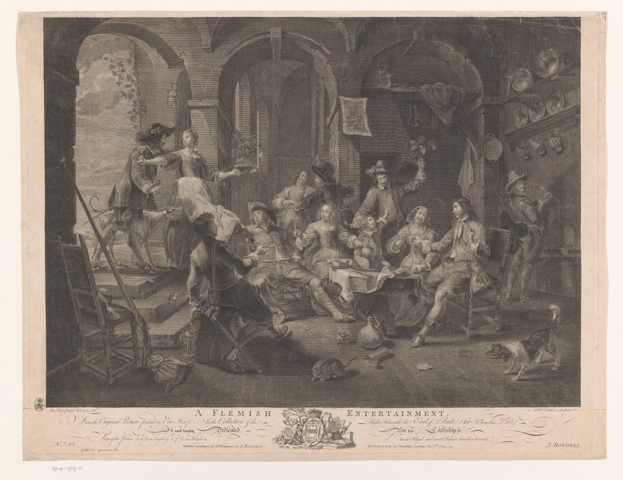 Intérieur avec compagnie fumant et buvant (Voornaamste schilderijen van Engeland) - William Walker