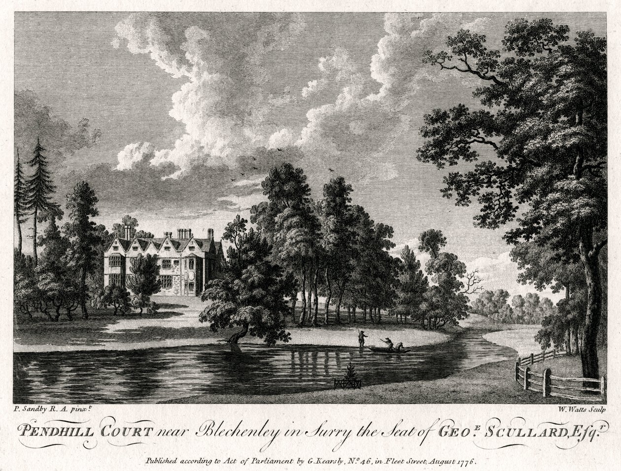 Pendhill Court près de Bletchenley dans le Surrey, résidence de George Scullard Esquire, 1776 - William Watts