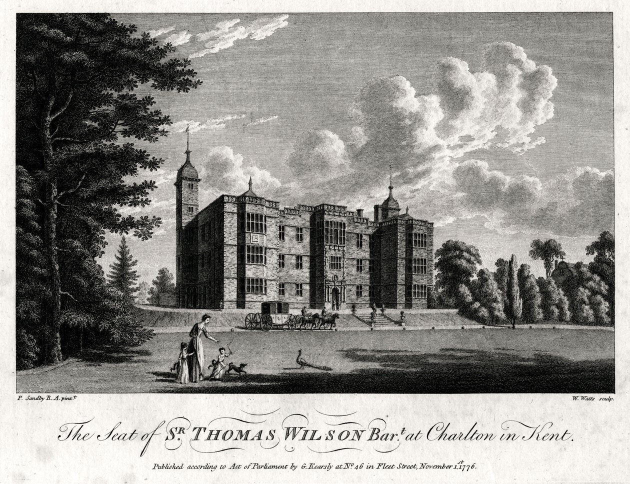 Le siège de Sir Thomas Wilson Bart à Charlton dans le Kent, 1776 - William Watts
