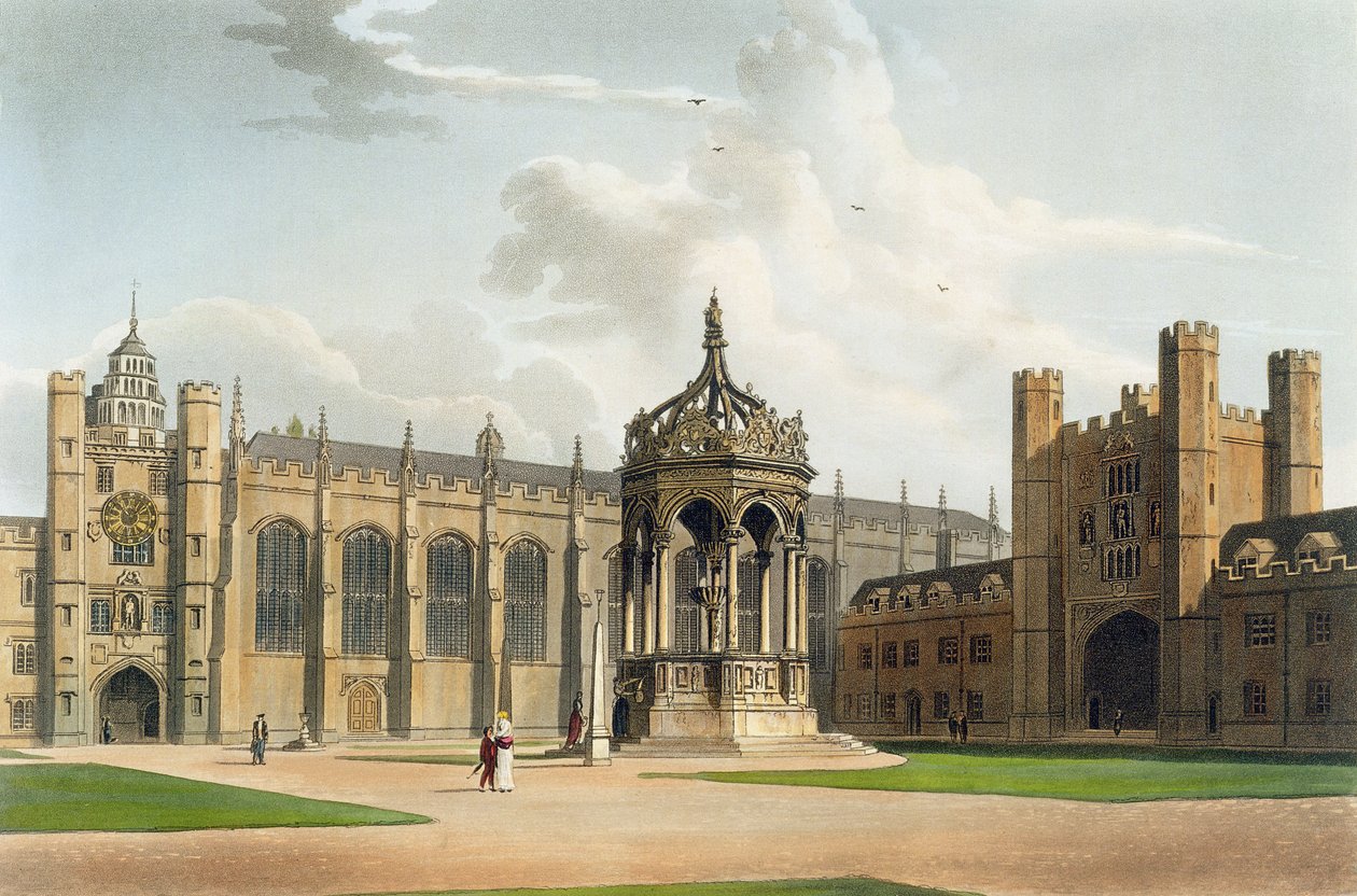 La cour du Trinity College, Cambridge, de 
