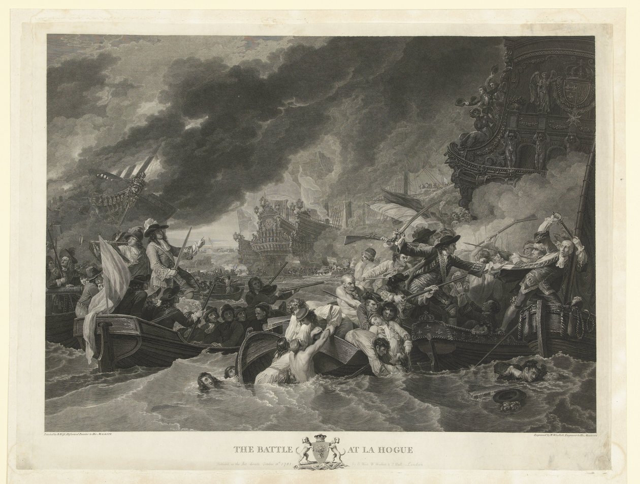 La bataille de La Hogue, 1692 - William Woollett