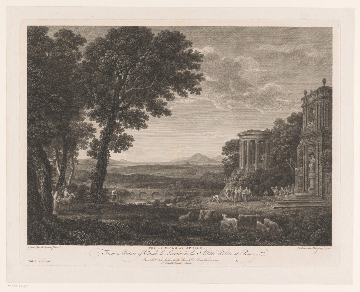 Paysage avec le père de Psyché offrant un sacrifice pour le temple d