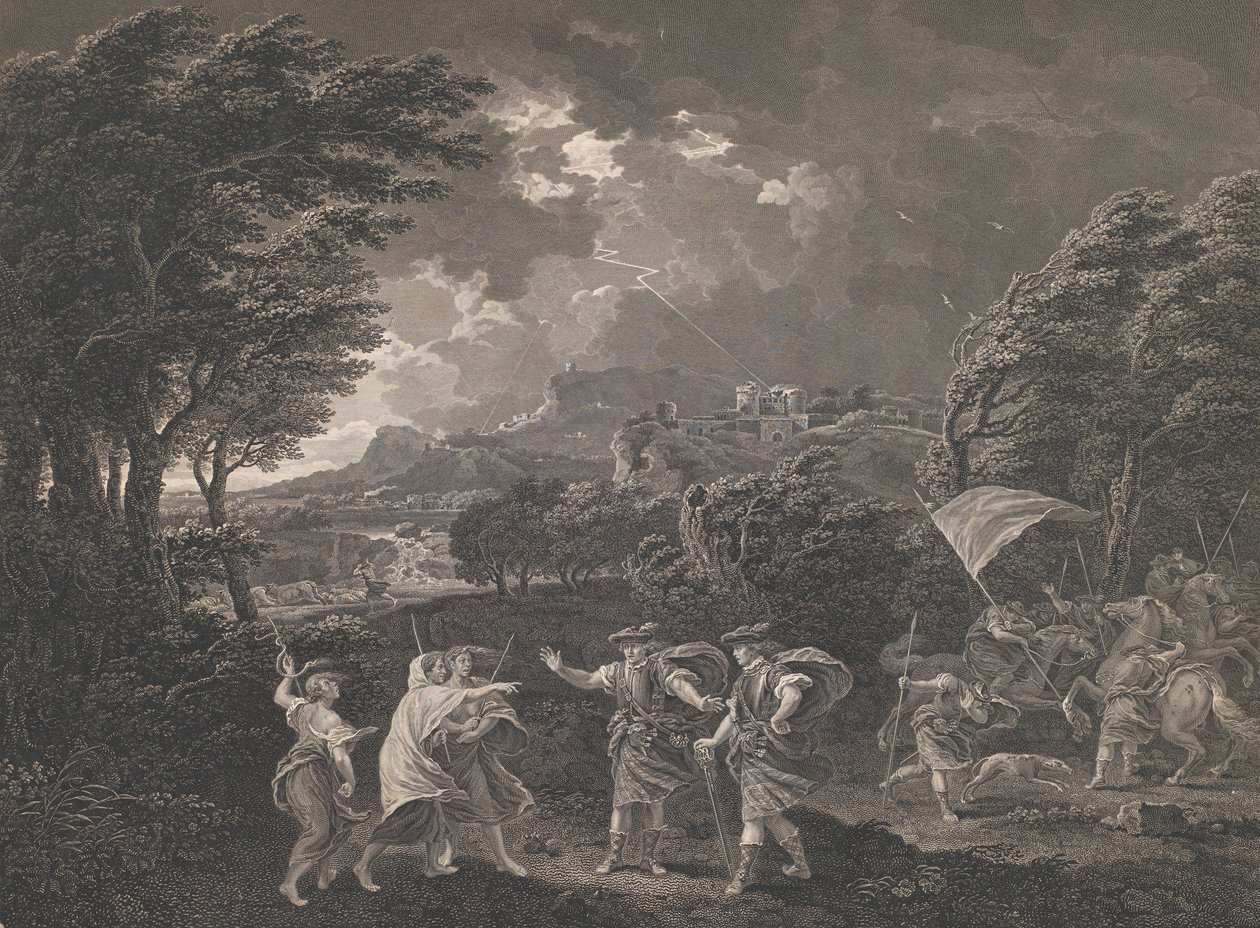 Macbeth et les sorcières, Shakespeare, Macbeth, Acte 1, Scène 1 - William Woollett
