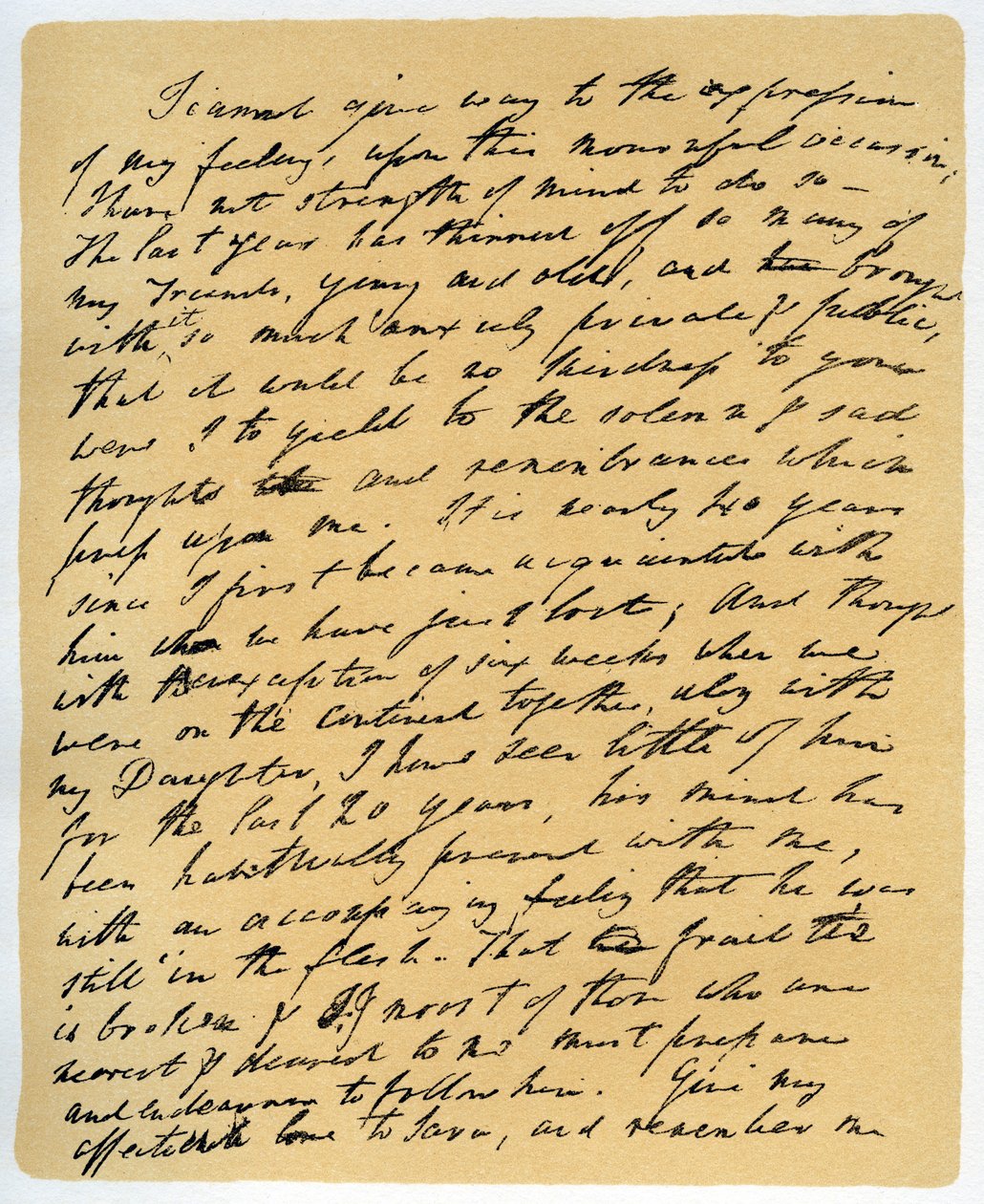 Lettre de William Wordsworth sur la mort de Samuel Taylor Coleridge, 29 juillet 1834 - William Wordsworth