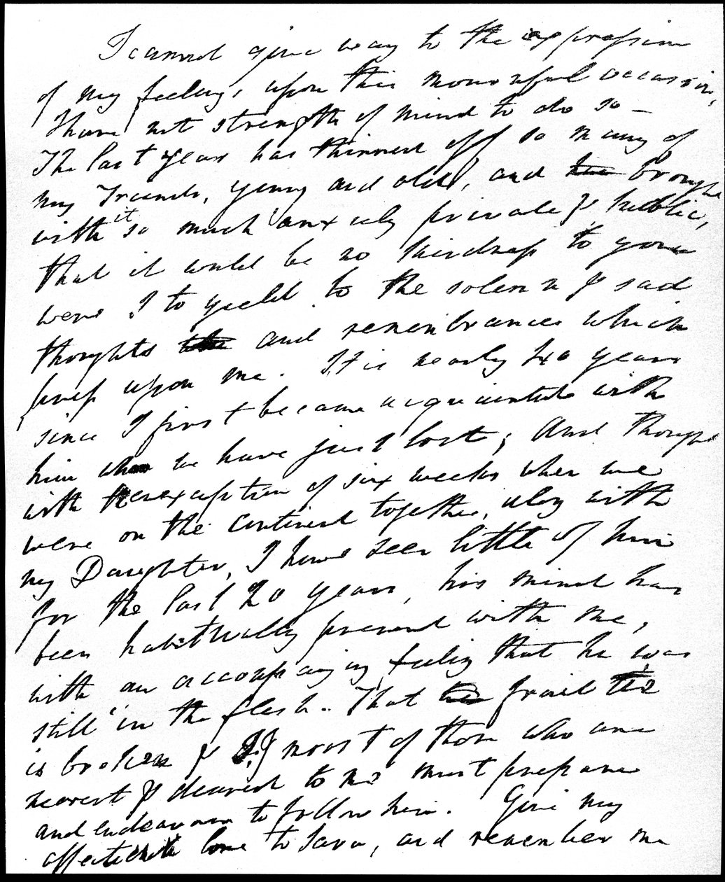 Lettre de condoléances à Henry Nelson Coleridge sur la mort de son oncle et beau-père, Samuel Taylor Coleridge le 25 juillet 1834, 29 juillet 1834 - William Wordsworth