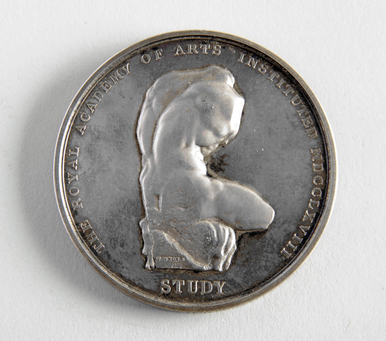Médaille R.A. décernée à George Frampton 10.12.1884 pour le meilleur modèle d