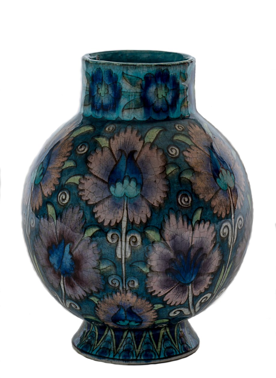 Vase bulbeux avec motif d
