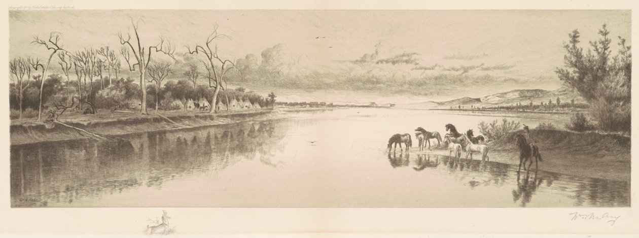 Sans titre (Campement amérindien) - William de la Montagne Cary