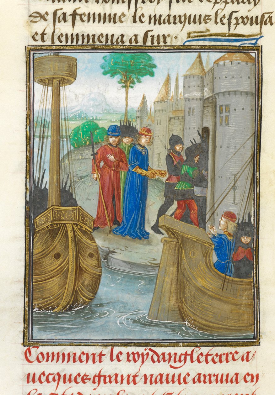 Richard I débarquant en Sicile, illustration de 