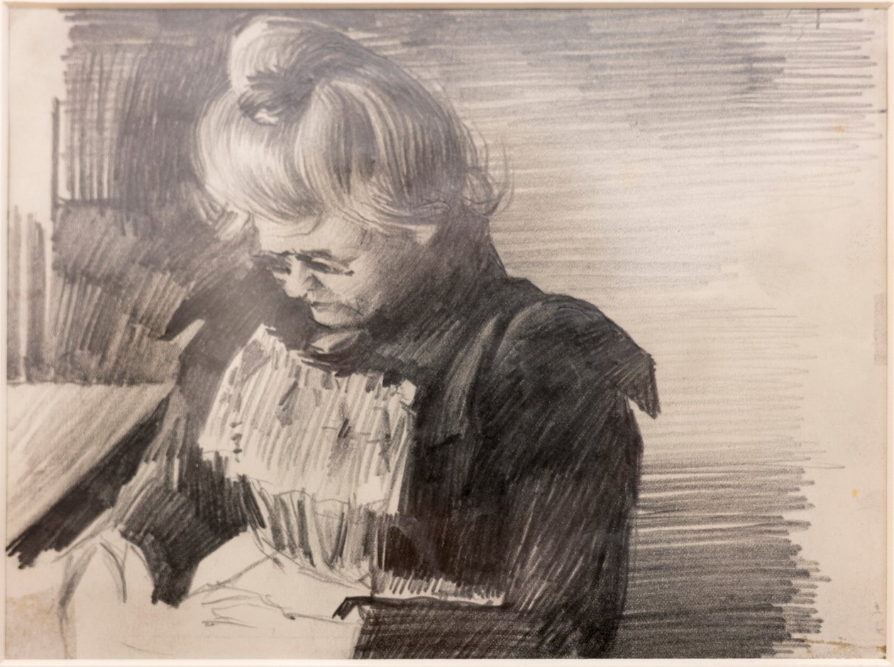 Femme cousant - William van Strydonck