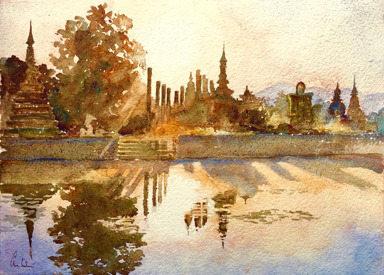 982 Sukhothai, soleil du soir - Wilson Clive