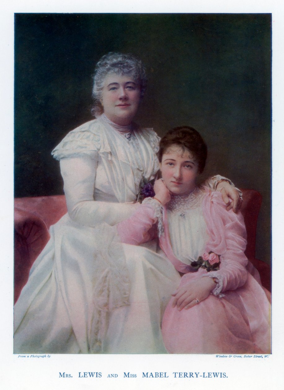 Mme Lewis Kate Terry et Mlle Mabel Terry-Lewis, actrices britanniques, 1901 - Window and Grove