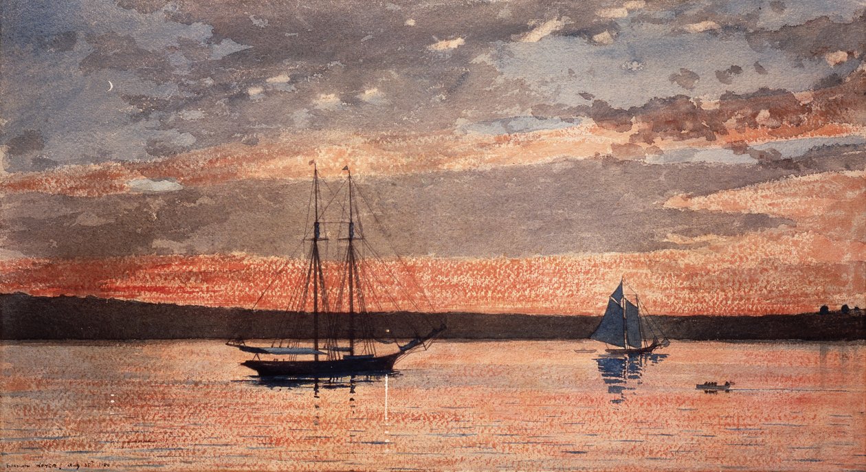 Coucher de soleil à Gloucester - Winslow Homer