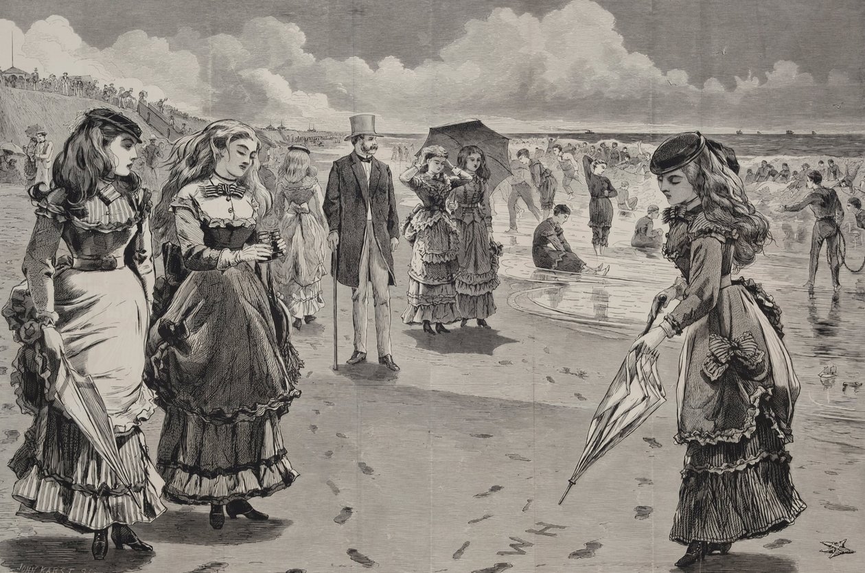 La plage de Long Branch, publiée en supplément artistique du Appletons Journal, 21 août 1869 - Winslow Homer