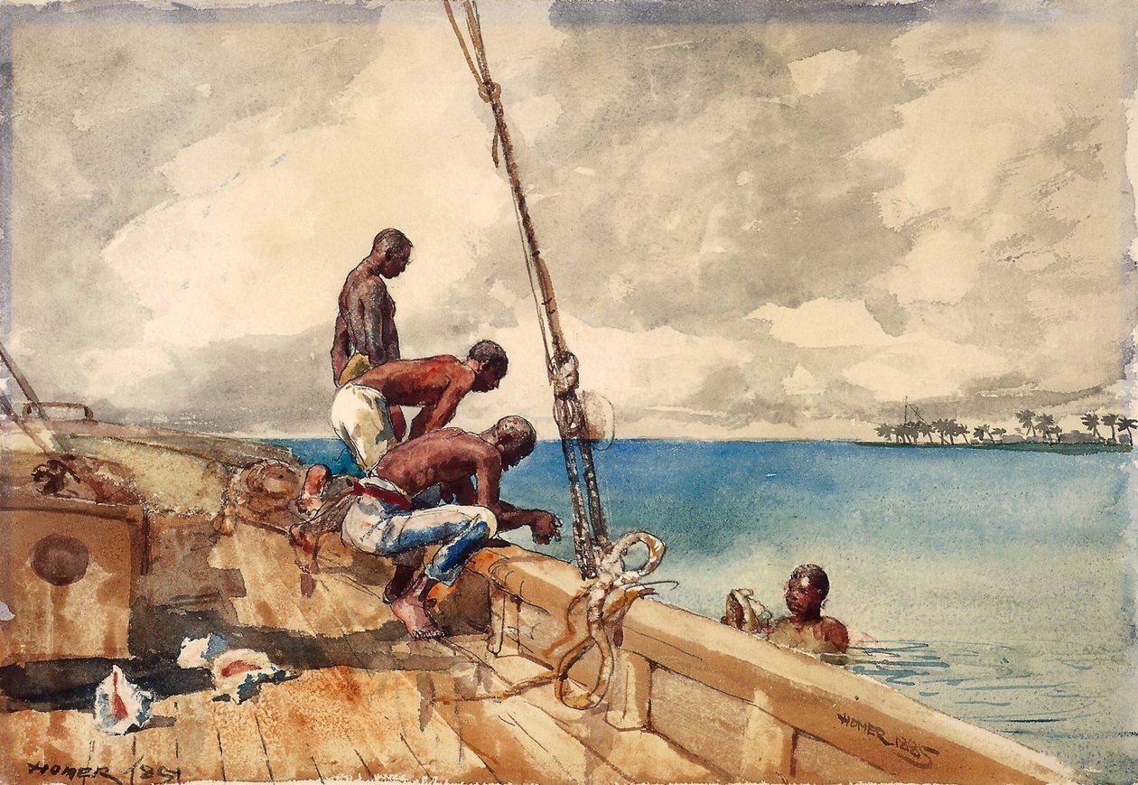 Les plongeurs de conques - Winslow Homer