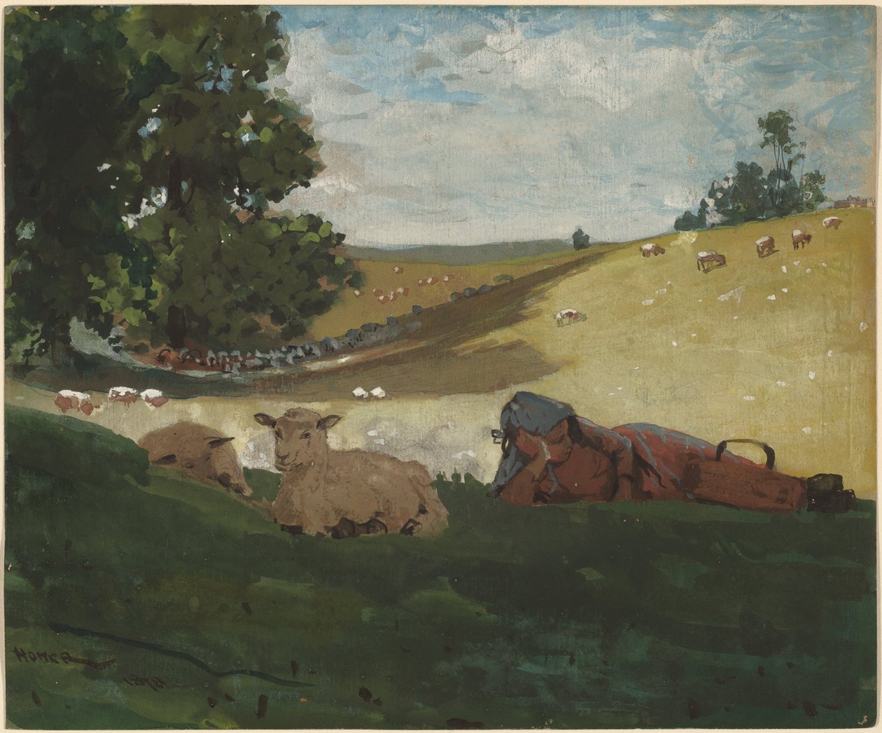 Après-midi chaud (Bergère) - Winslow Homer