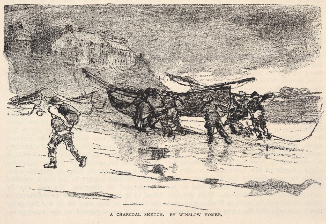 A Charcoal Sketch, tiré du Century Magazine, novembre 1883 - Winslow Homer