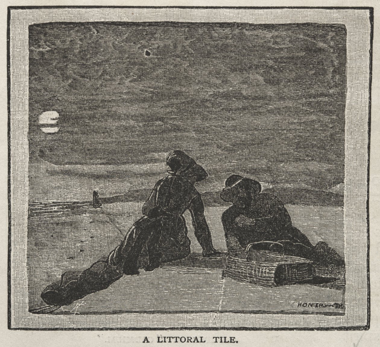A Littoral Tile - Winslow Homer