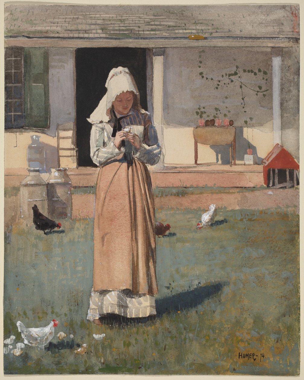 Une poule malade - Winslow Homer
