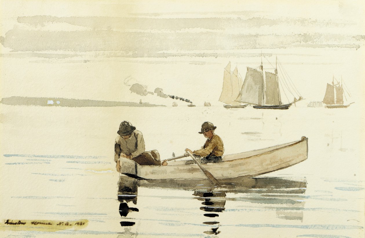 Garçons pêchant, Gloucester Harbor - Winslow Homer