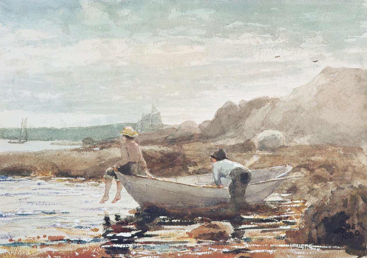 Garçons sur la plage - Winslow Homer