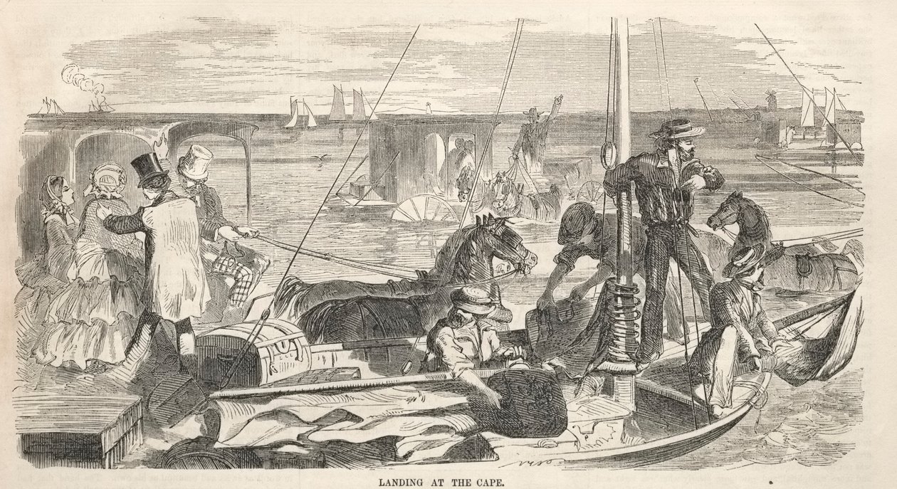 Esquisses de réunion de camp : Débarquement au Cap, 1858 - Winslow Homer