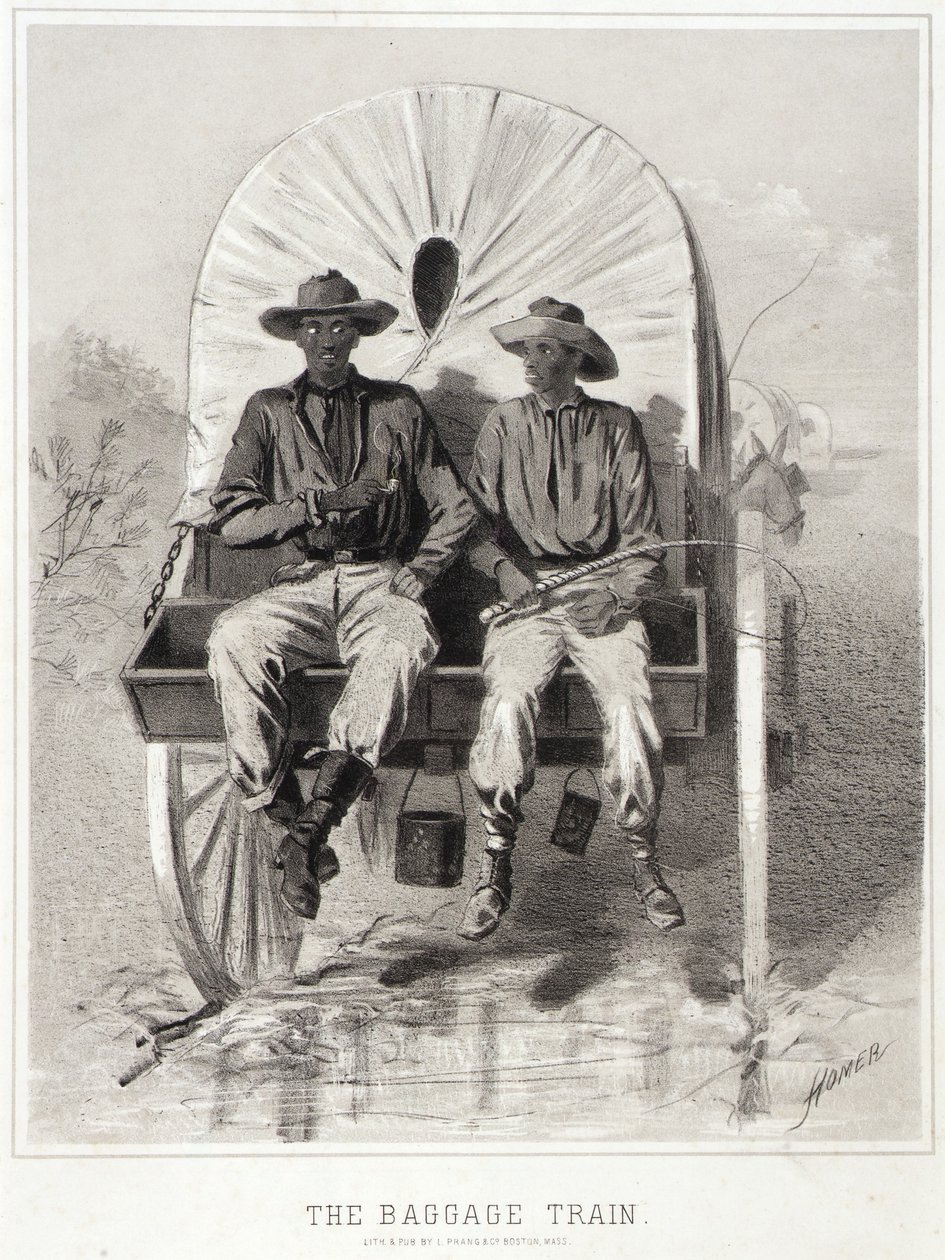 Croquis de campagne : Le train de bagages - Winslow Homer